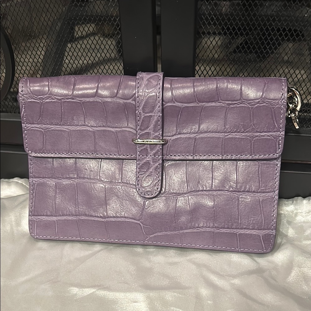 Furla - Light Purple Leather bag with silver chain. NWOT